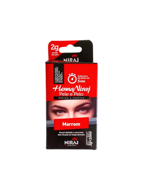 HENNA PEQUENA NIRAJ MARROM 5MIN 2GR + FIX10ML