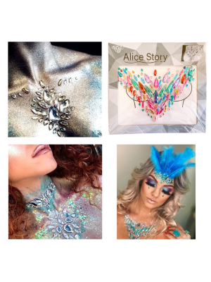 ADESIVO DE PEDRARIA CARNAVAL P/ BUSTO MEY1050-TZ-6 SORTIDOS