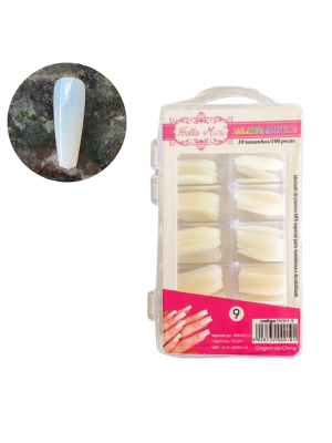 UNHA HELLO MINI OY001-9 POST BAILARINA ALONGADA LEITOSA (EMB C/100)