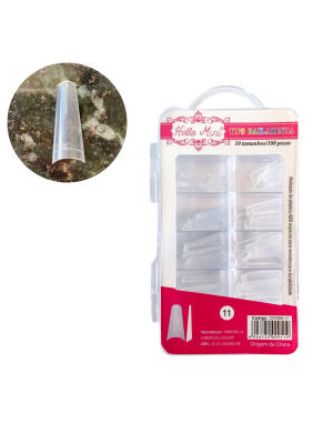 UNHA HELLO MINI OY099-11 TIPS BAILARINA ALONGADA (EMB C/100)