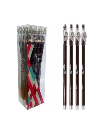 24 LAPIS LUISANCE L887M OLHO C/ APONTADOR MARROM KIT