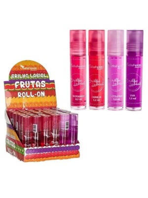 36 BRILHO LABIAL BELLA FEMME BF10013 ROLL ON FRUTAS BOX