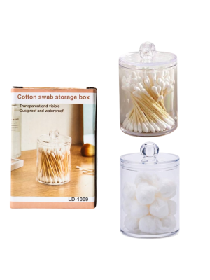 PORTA ALGODAO/COTONETE HZ623 COM TAMPA