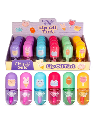 24 LIP OIL TINT CITY GIRLS CG409 CANDY BICHINHOS BOX