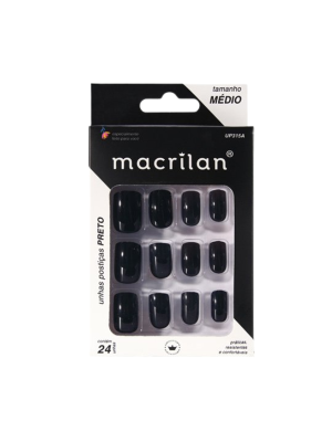 UNHA MACRILAN UP315A MEDIA PRETO (EMB C/24)