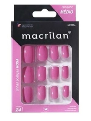 UNHA MACRILAN UP301A MEDIA ROSA (EMB C/24)