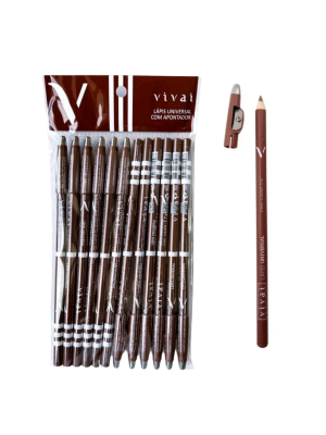 12 LAPIS VIVAI 2035.1.1 SOBRANCELHA OLHO UNIVERSAL C/ APONTADOR BOX