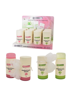 12 SABONETE FACIAL EM BASTÃO S5101 SARAH'S BEAUTY 80G BOX