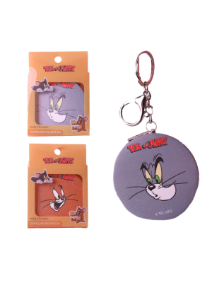 ESPELHO DE BOLSA MISS FRANDY WT-ES25-0157 TOM AND JERRY C/ CHAVEIRO 