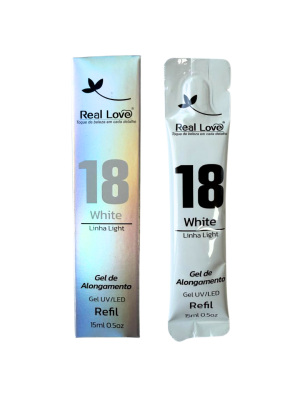 REFIL GEL UV SCULPING REAL LOVE RF-15-18 XD202503 WHITE 18 15ML