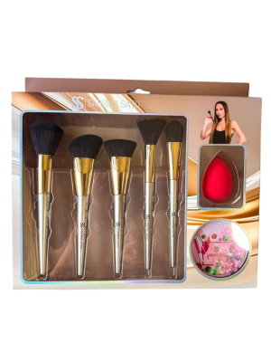 KIT PINCEL SABRINA SATO SP146 (C/5 PINCEL+1 ESPONJA+1 ESPELHO DE BOLSA )