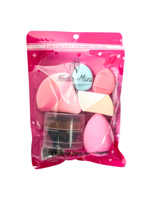 KIT ESPONJA HELLO MINI KIT1374 (C/6+PINCEL HEXAGONAL)