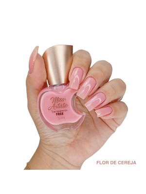 ESMALTE MISS ARTISTIC FLOR DE CEREJA TRANSPARENTE FREE 12ML