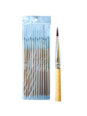 12 PINCEL P/ UNHA ARTISTICA MM5617 Nº 00 BOX