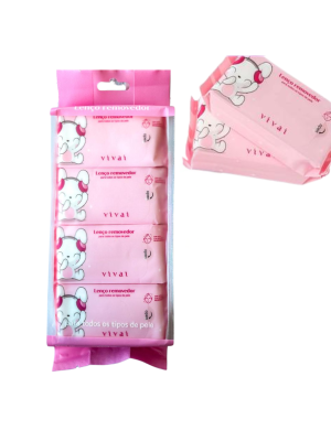 8 PACOTES LENCO REMOVEDOR DE MAQUIAGEM VIVAI 5071.1.1 BOX