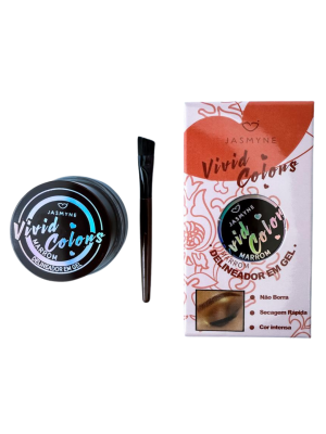 DELINEADOR JASMYNE JS02021 GEL MARROM VIVID COLORS