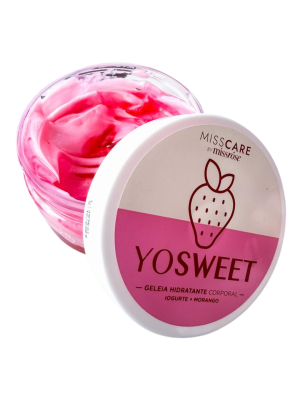 GELEIA HIDRATANTE CORPORAL MISS ROSE MR148/C IOGURTE+MORANGO 200G