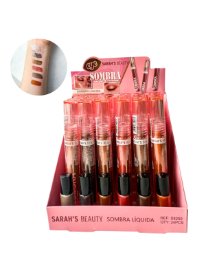 24 SOMBRA LIQUIDA SARAH'S BEAUTY S8250 BOX COM PROVADORES