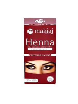 HENNA MAKIAJ CASTANHO ESCURO 1,5GR + FIX10ML
